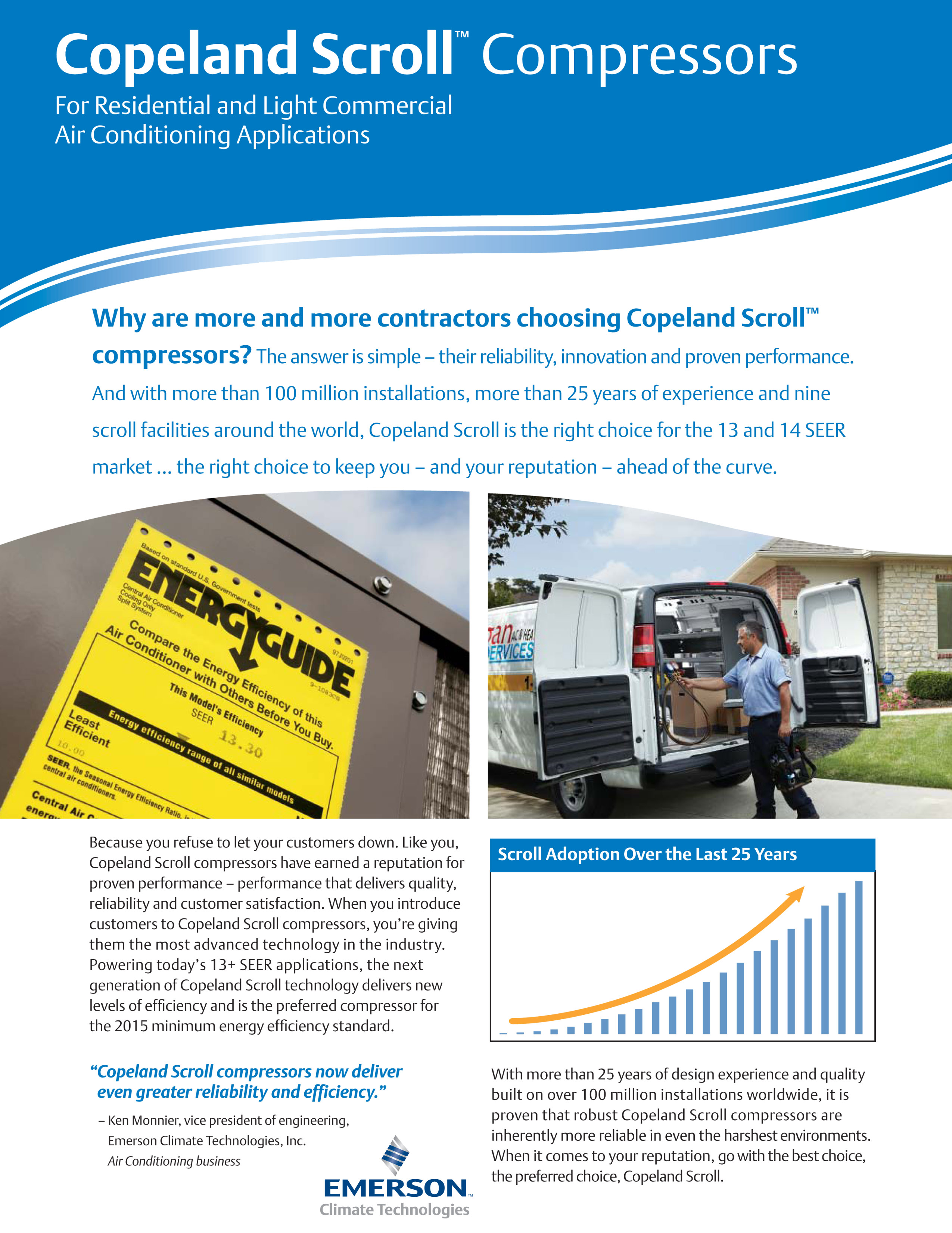 2.0+ Ton Copeland Scroll Compressor ZP25K7EPFV130 (02CM)(F)